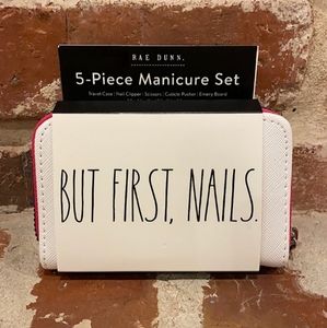 NWT Rae Dunn Manicure Set BUT FIRST NAILS